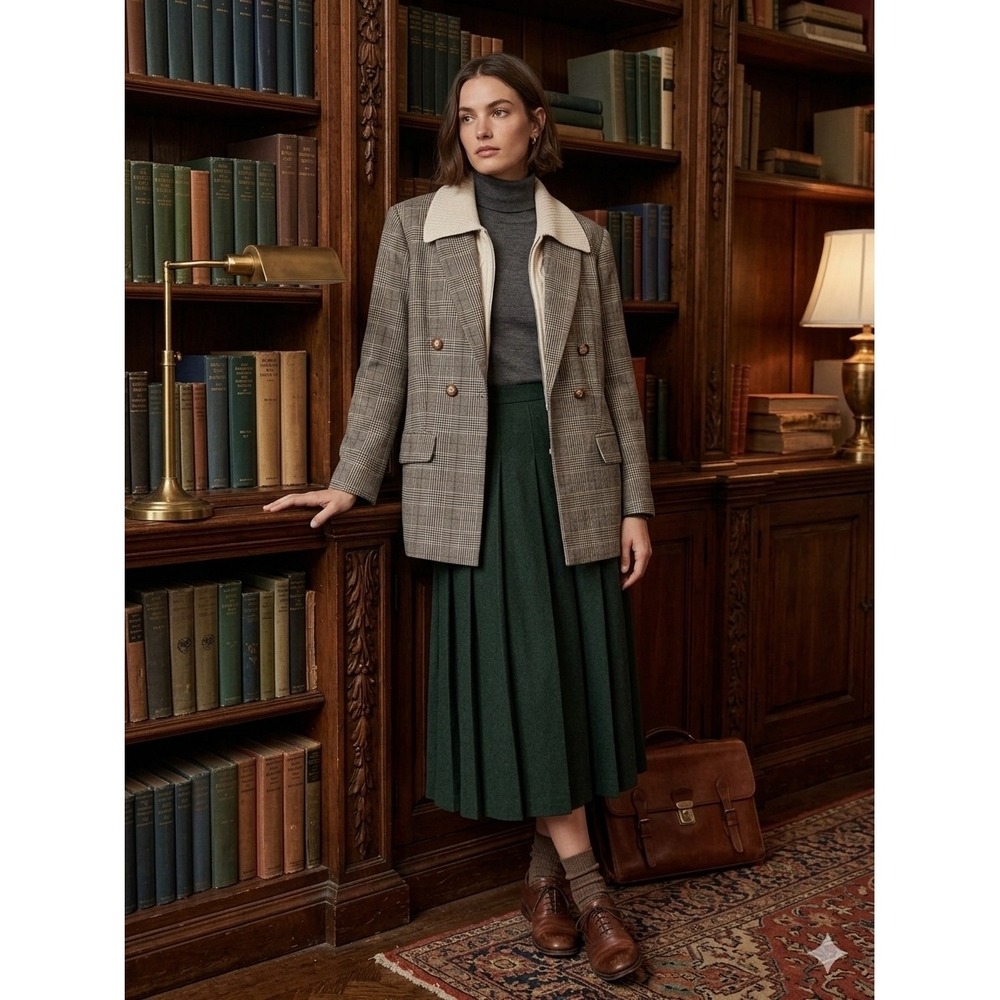 Light Academia Preppy Heritage Chic Menswear Insppired Double Breasted Blazer